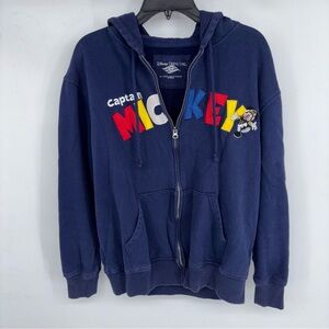 Disney Cruise Line Navy Captain Mickey Full Zip Hoodie